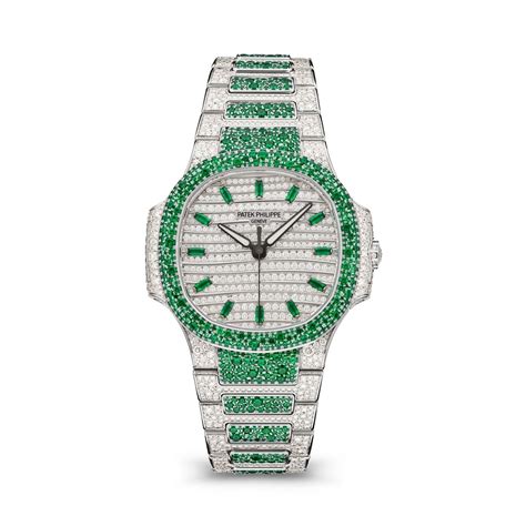 patek philippe nautilus green emerald|Patek Philippe Nautilus Haute Joaillerie Automatic .